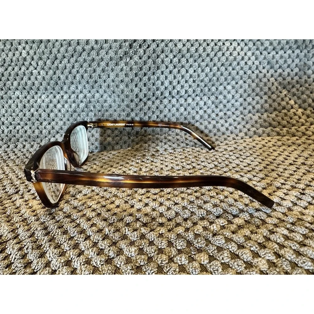 Saint Laurent SL M110 HavanaBrown Eyeglass Frames XS 48 17 140 002 Gold YSL Logo